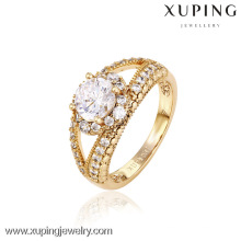 12745- China Xuping Fake 18k Gold Jewelry Hermosa mujer anillos